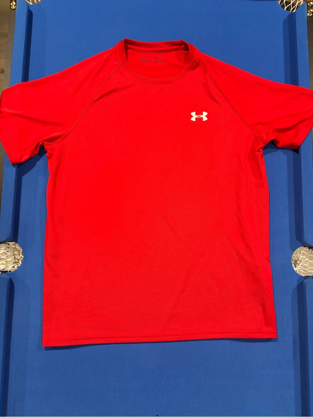 Under Armour Red Short Sleeve Tech Tee with White Logo